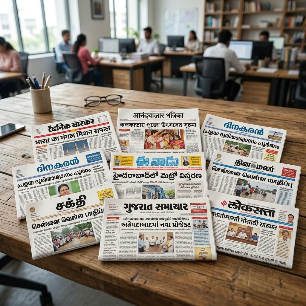 Regional newspaper layout