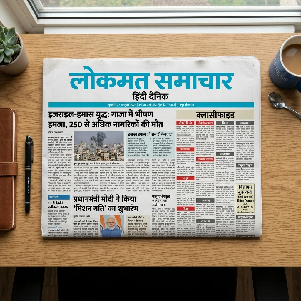 Lokmat Samachar Newspaper Advertisement Booking