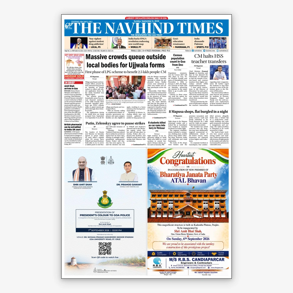 The Navhind Times Newspaper